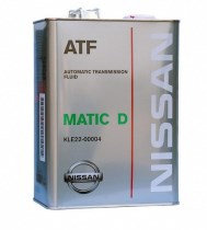 NISSAN ATF Matic Fluid D Масло трансмиссионное синтетическое, 4л (KLE2200004)