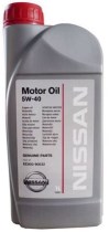NISSAN Motor Oil 5W-40 Масло моторное синтетическое, 1л (KE90090032R)